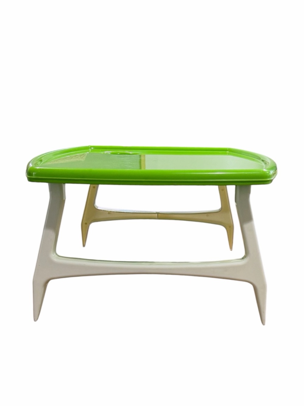 Vintage 70’s Blisscraft of Hollywood “Happy Time Tray” In Lime Green - Picture 4 of 16